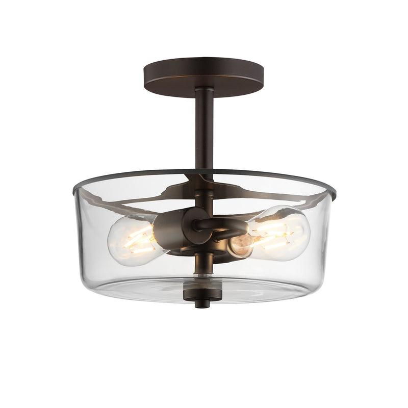 Fuller 2 Light Convertible Semi-Flush Mount in Oil Rubbed Bronze