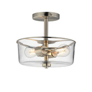 Fuller 2 Light Convertible Semi-Flush Mount in Satin Nickel