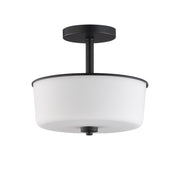 Fuller 2 Light Convertible Semi-Flush Mount in Black
