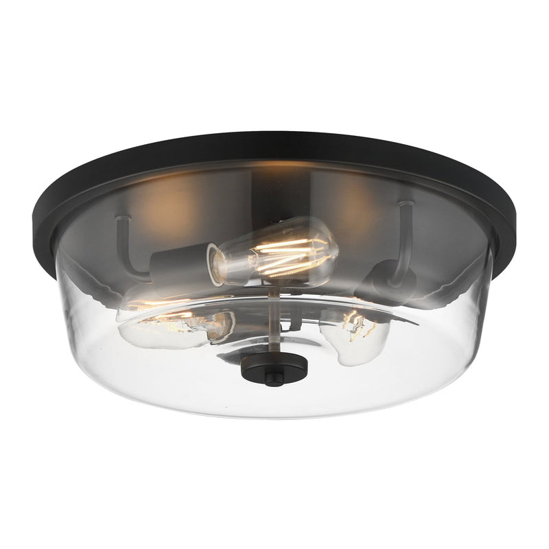Fuller 3 Light Flush Mount in Black
