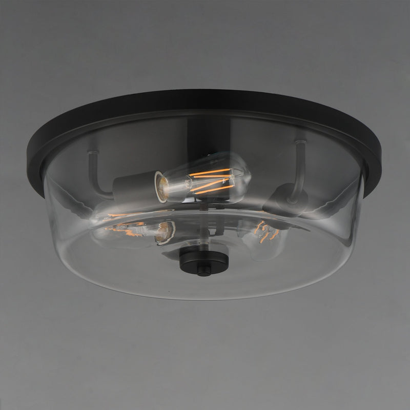 Fuller 3 Light Flush Mount in Black