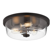 Fuller 3 Light Flush Mount in Oil Rubbed Bronze