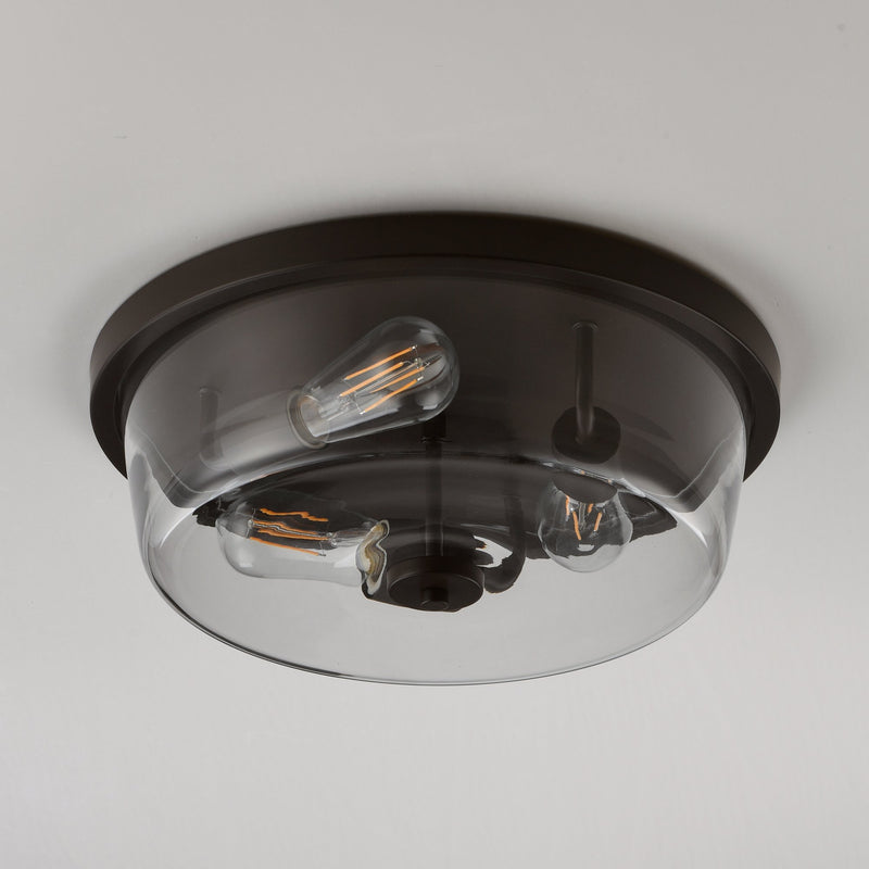 Fuller 3 Light Flush Mount in Oil Rubbed Bronze