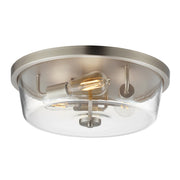 Fuller 3 Light Flush Mount in Satin Nickel