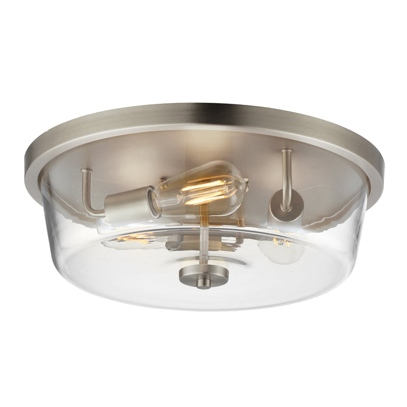 Fuller 3 Light Flush Mount in Satin Nickel