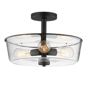 Fuller 3 Light Convertible Semi-Flush Mount in Black