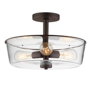 Fuller 3 Light Convertible Semi-Flush Mount in Oil Rubbed Bronze