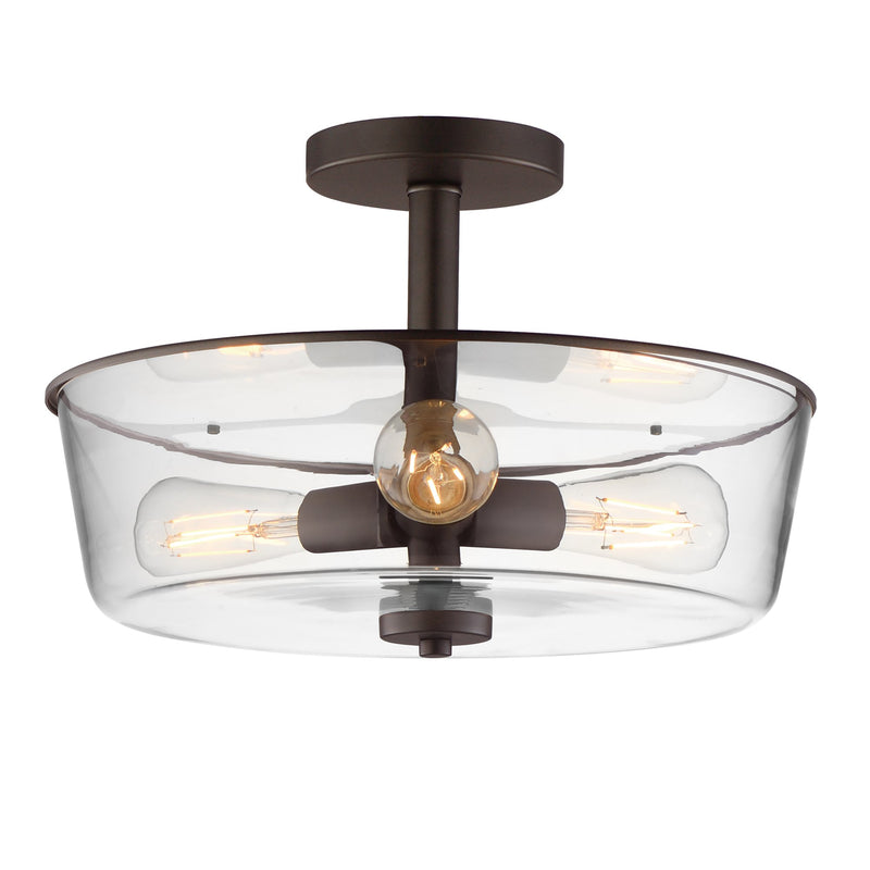 Fuller 3 Light Convertible Semi-Flush Mount in Oil Rubbed Bronze