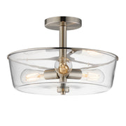 Fuller 3 Light Convertible Semi-Flush Mount in Satin Nickel