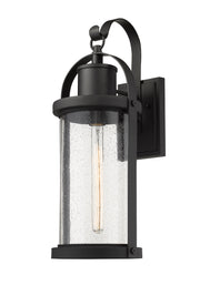 Roundhouse 1 Light 9.25" Outdoor Wall Light in Black