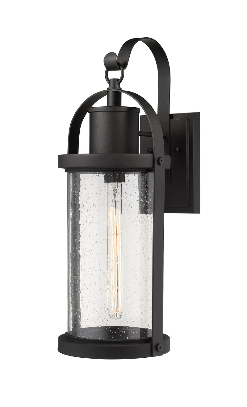 Roundhouse 1 Light 9.25" Outdoor Wall Light in Black