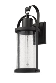 Roundhouse 1 Light 9.25" Outdoor Wall Light in Black