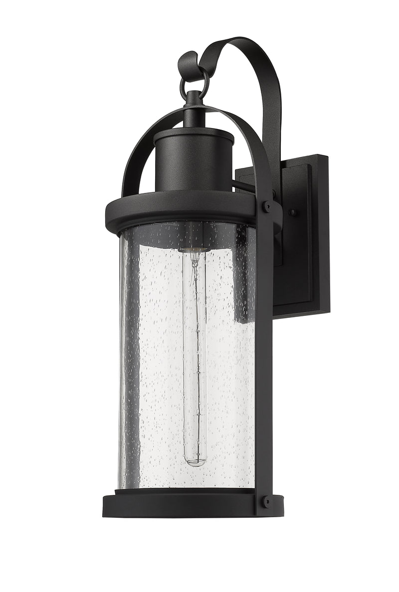 Roundhouse 1 Light 9.25" Outdoor Wall Light in Black