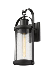 Roundhouse 1 Light 7.5" Outdoor Wall Light in Black