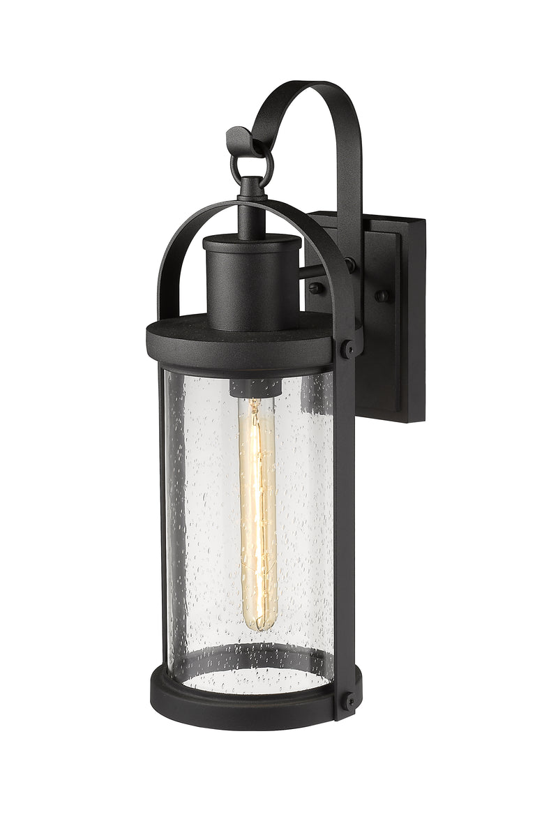 Roundhouse 1 Light 7.5" Outdoor Wall Light in Black