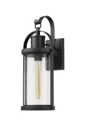 Roundhouse 1 Light 7.5" Outdoor Wall Light in Black