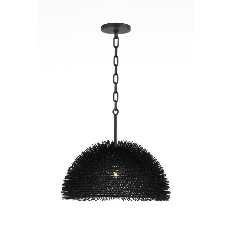 Urchin 18" Dome Pendant in Black