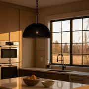 Urchin 18" Dome Pendant in Black