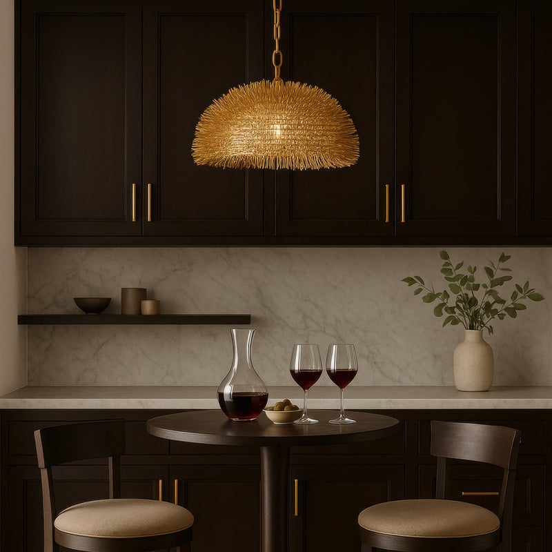 Urchin 18" Dome Pendant in Gold