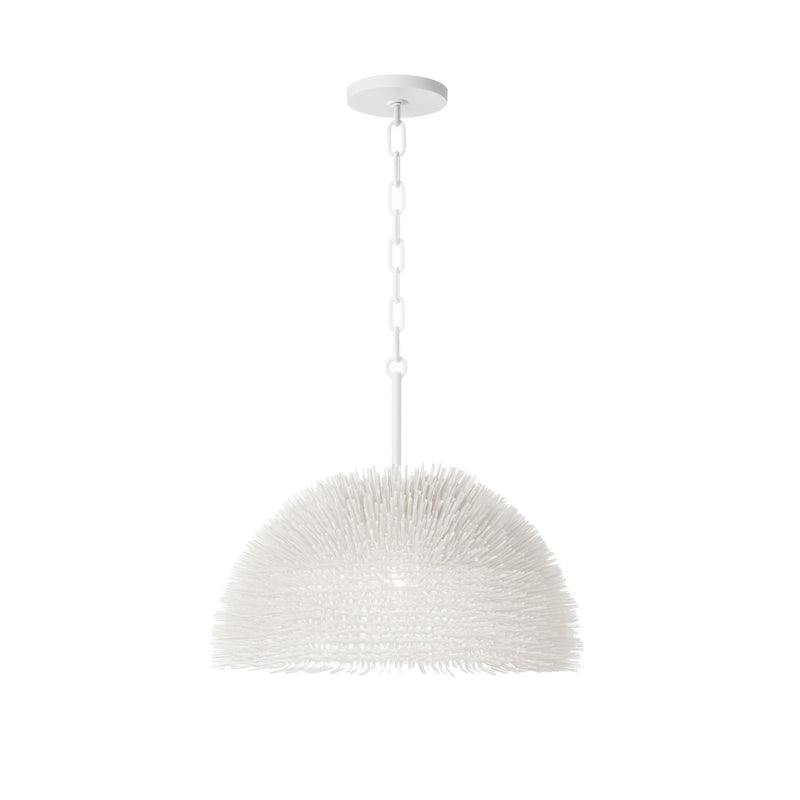 Urchin 18" Dome Pendant in White