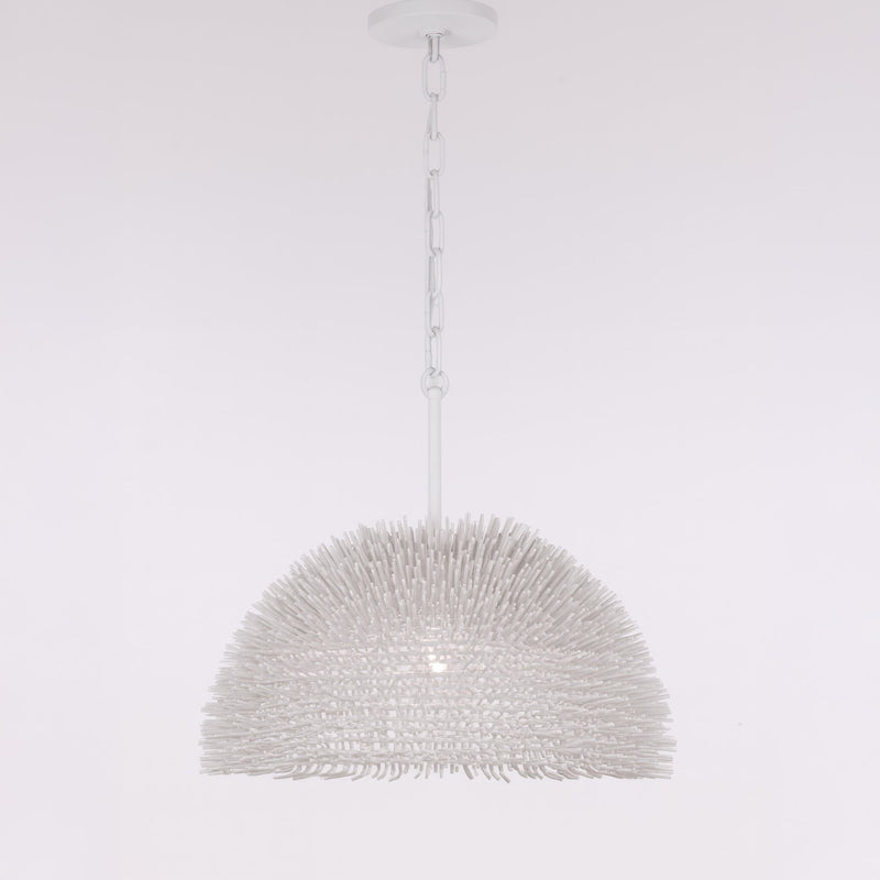 Urchin 18" Dome Pendant in White
