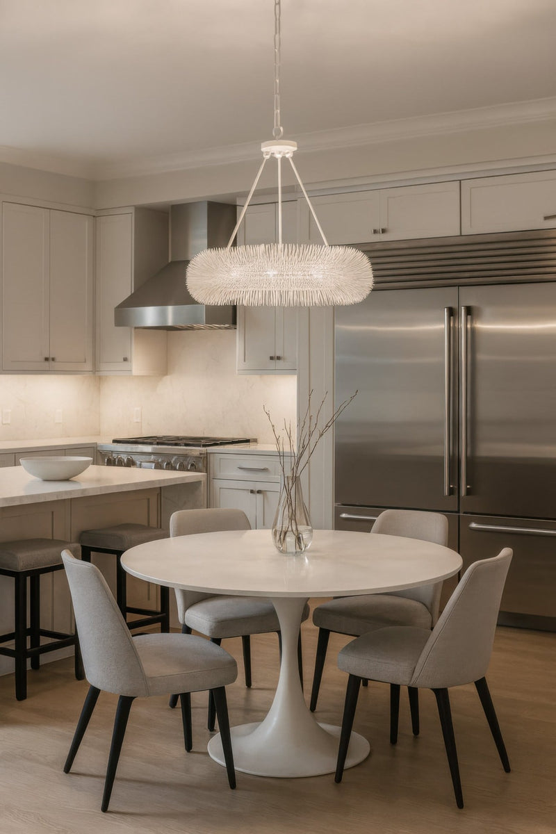 Urchin 6-Light 24" x 6.5" Pendant in White