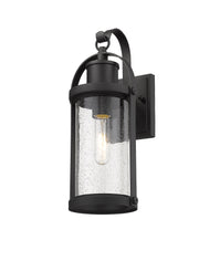 Roundhouse 1 Light 6" Outdoor Wall Light in Black