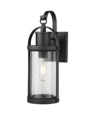 Roundhouse 1 Light 6" Outdoor Wall Light in Black