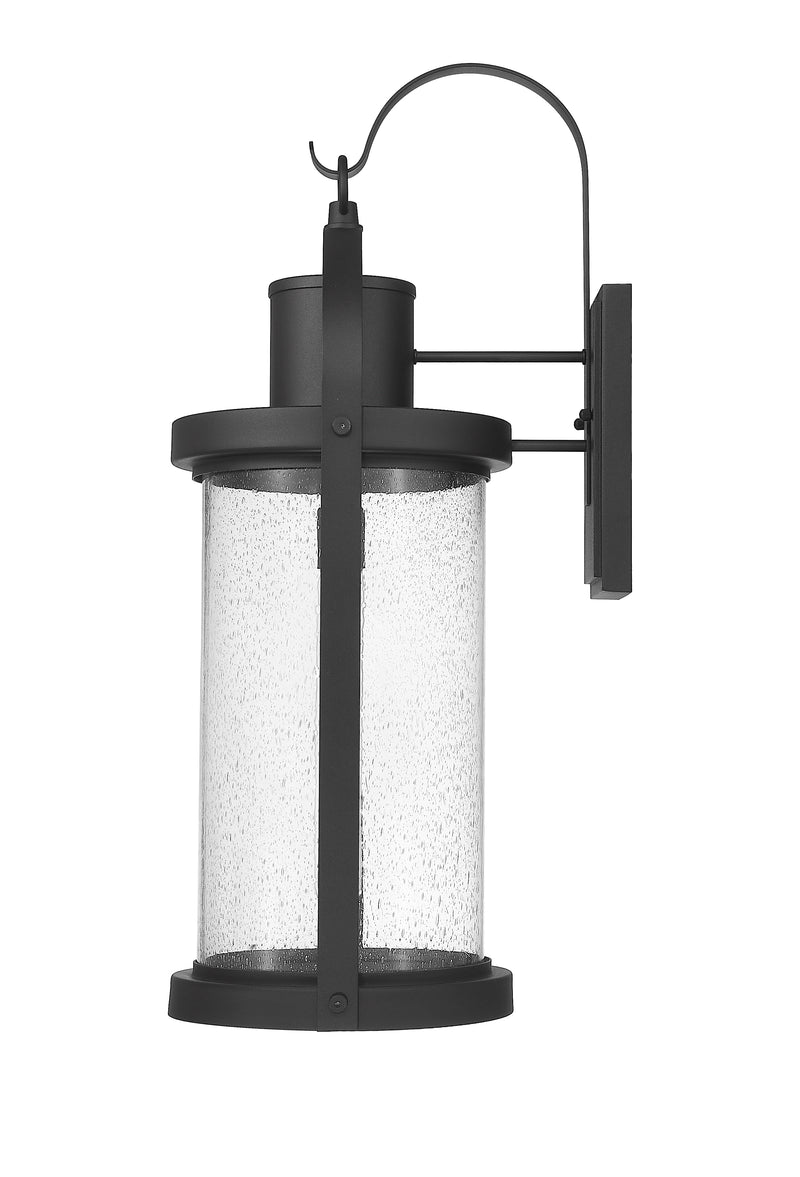 Roundhouse 1 Light 12" Outdoor Wall Light in Black