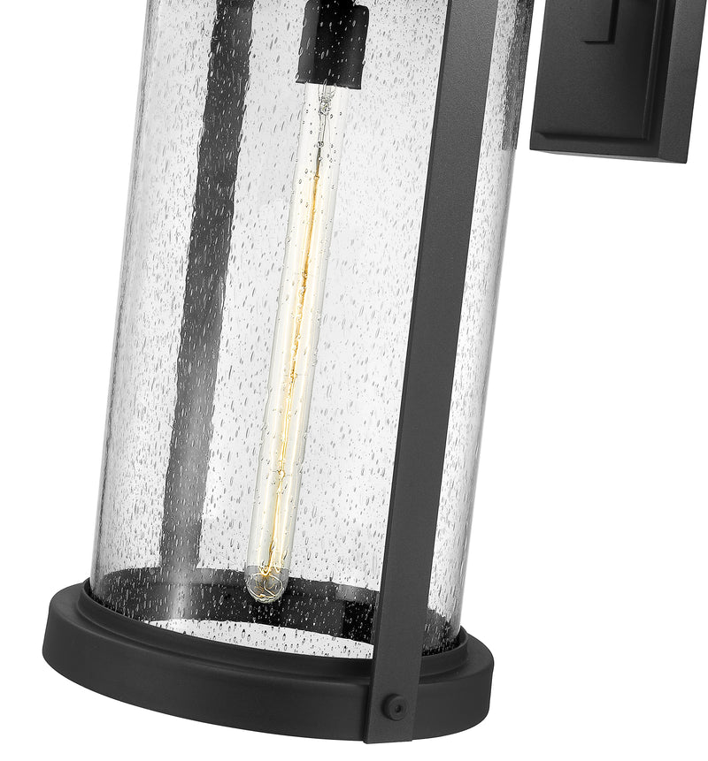 Roundhouse 1 Light 12" Outdoor Wall Light in Black