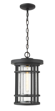 Jordan 1 Light 10" Outdoor Chain Mount Ceiling Fixture in Black