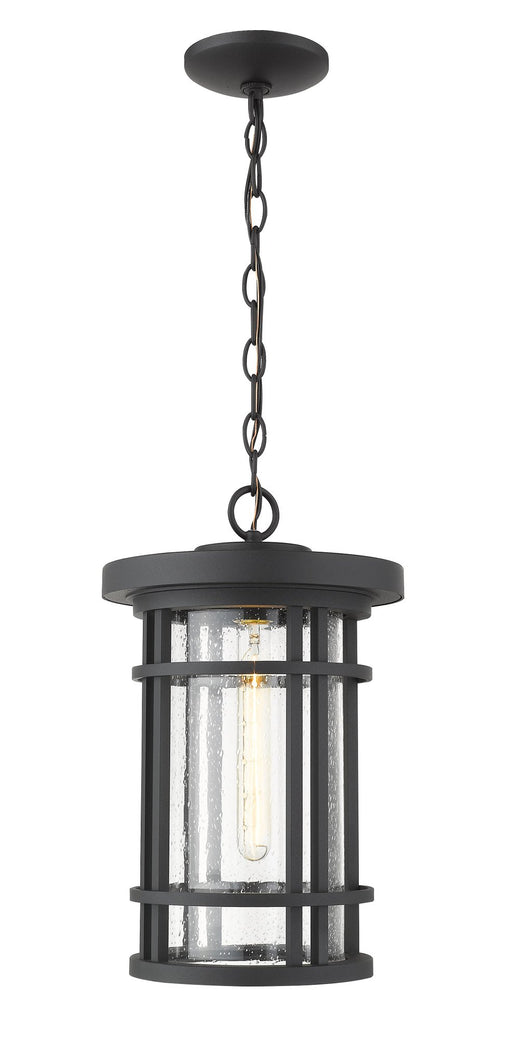 Jordan 1 Light 10" Outdoor Chain Mount Ceiling Fixture in Black