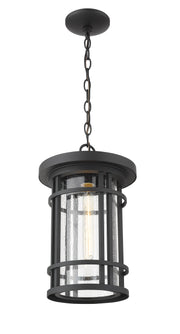 Jordan 1 Light 10" Outdoor Chain Mount Ceiling Fixture in Black