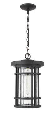 Jordan 1 Light 10" Outdoor Chain Mount Ceiling Fixture in Black