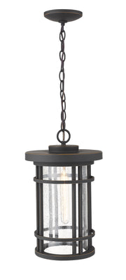 Jordan 1 Light 10" Outdoor Chain Mount Ceiling Fixture in Oil Rubbed Bronze