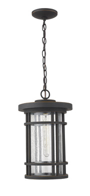 Jordan 1 Light 10" Outdoor Chain Mount Ceiling Fixture in Oil Rubbed Bronze
