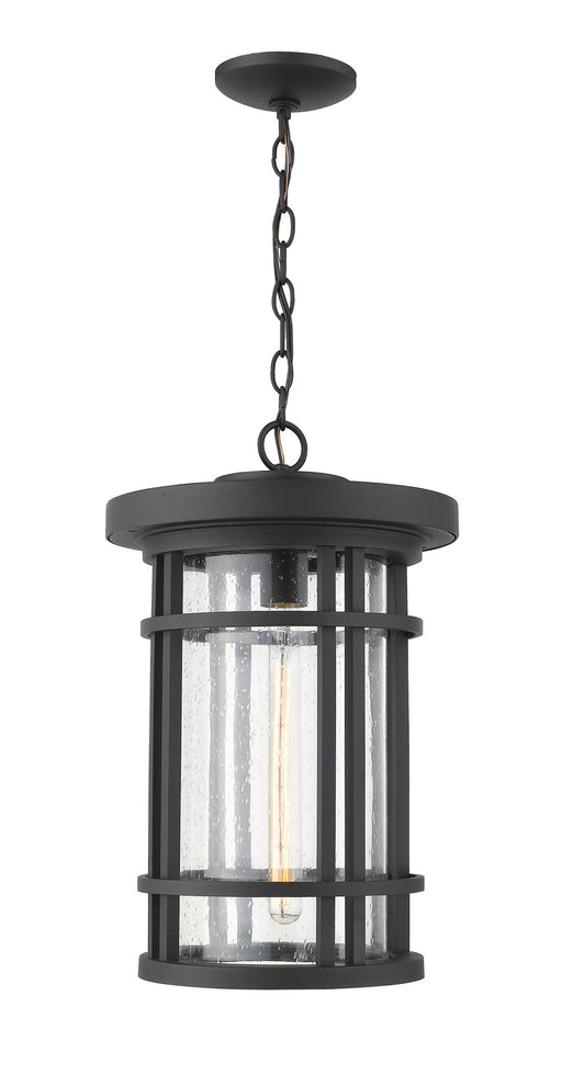 Jordan 1 Light 12" Outdoor Chain Mount Ceiling Fixture in Black