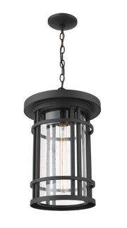 Jordan 1 Light 12" Outdoor Chain Mount Ceiling Fixture in Black