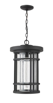 Jordan 1 Light 12" Outdoor Chain Mount Ceiling Fixture in Black