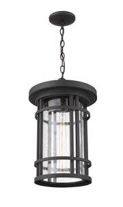 Jordan 1 Light 12" Outdoor Chain Mount Ceiling Fixture in Oil Rubbed Bronze