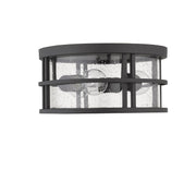 Jordan 3 Light 12" Outdoor Flush Mount in Black