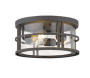 Jordan 3 Light 12" Outdoor Flush Mount in Oil Rubbed Bronze