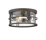 Jordan 3 Light 12" Outdoor Flush Mount in Oil Rubbed Bronze
