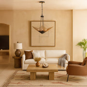 Aristocrat 6-Light 32" Pendant in Dark Bronze / French Gold