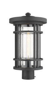 Jordan 1 Light 10" Outdoor Post Mount Fixture in Black, Post Top Only