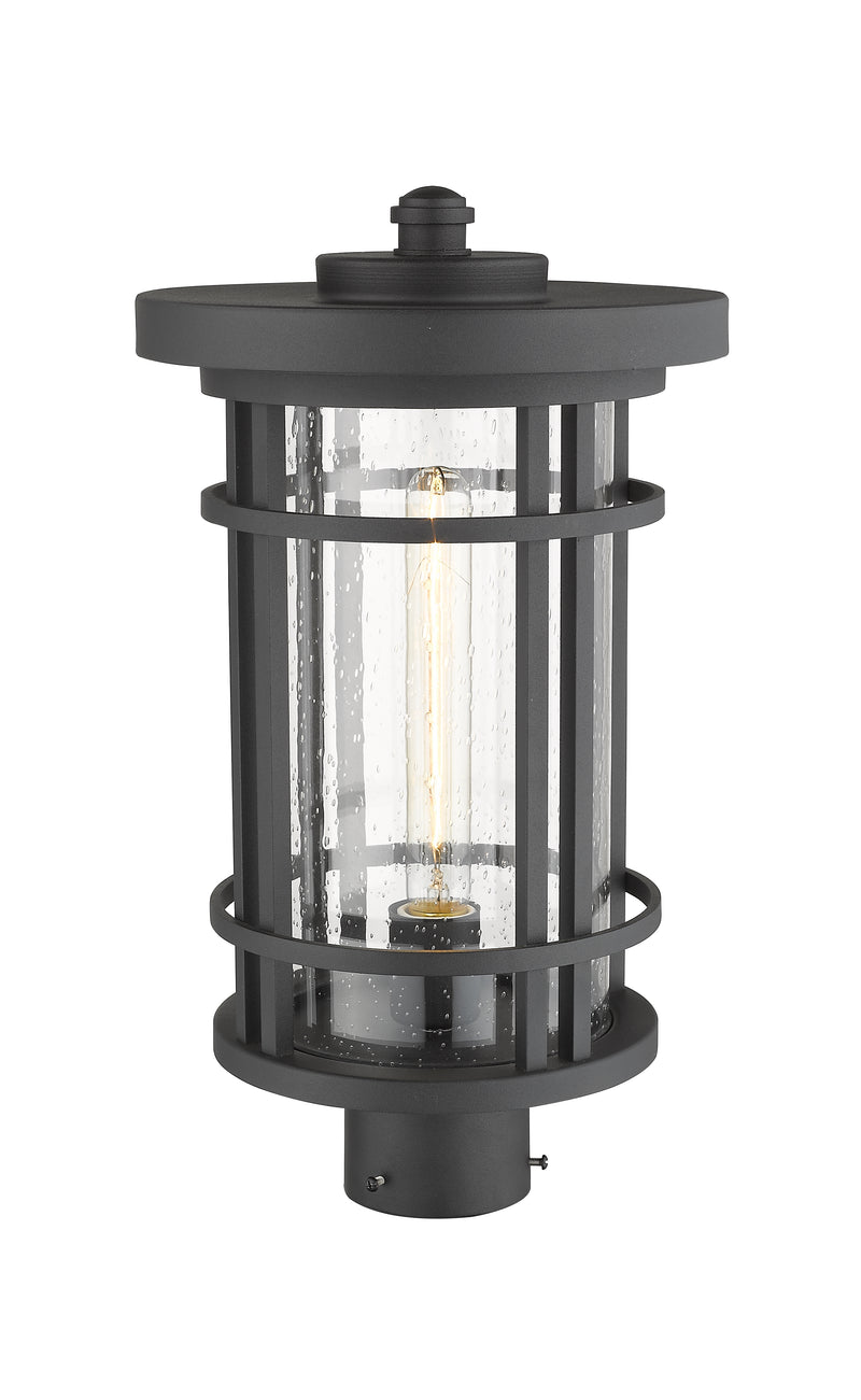 Jordan 1 Light 10" Outdoor Post Mount Fixture in Black, Post Top Only