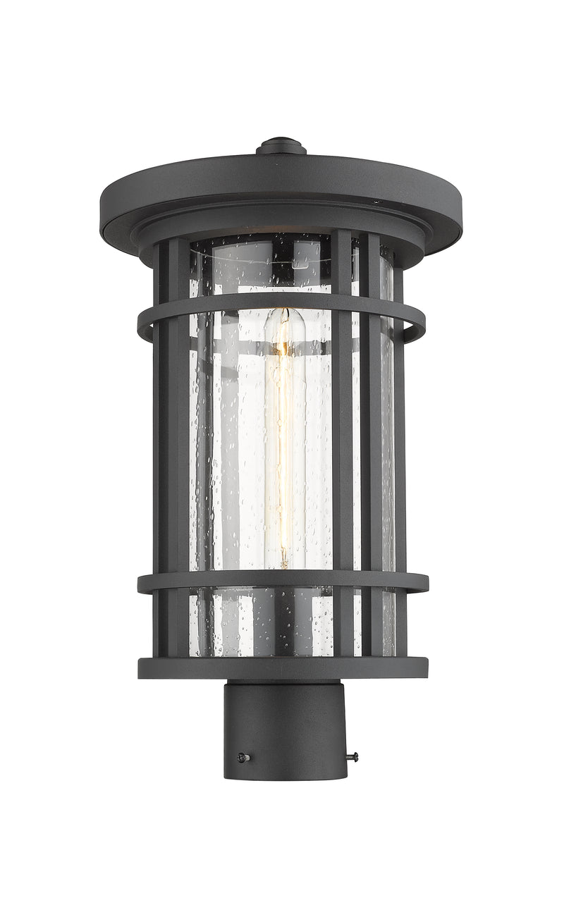 Jordan 1 Light 10" Outdoor Post Mount Fixture in Black, Post Top Only