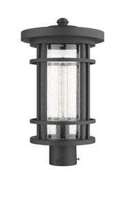 Jordan 1 Light 10" Outdoor Post Mount Fixture in Black, Post Top Only