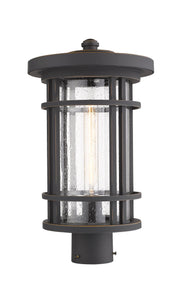 Jordan 1 Light 10" Outdoor Post Mount Fixture in Oil Rubbed Bronze, Post Top Only