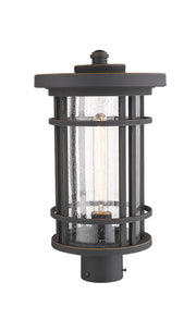 Jordan 1 Light 10" Outdoor Post Mount Fixture in Oil Rubbed Bronze, Post Top Only